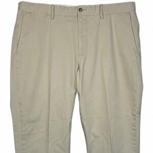 Polo Ralph Lauren Chinos Mens 35x30 Khaki Tan Stretch Straight Flat‎ Front Pants